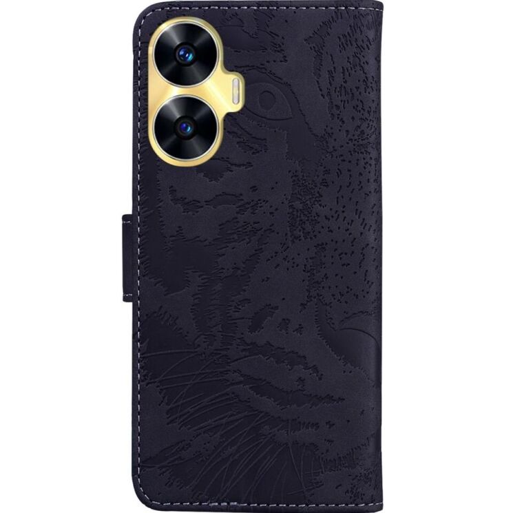 Чехол-книжка Deexe Tiger для Realme C55 - Black: фото 6 из 7