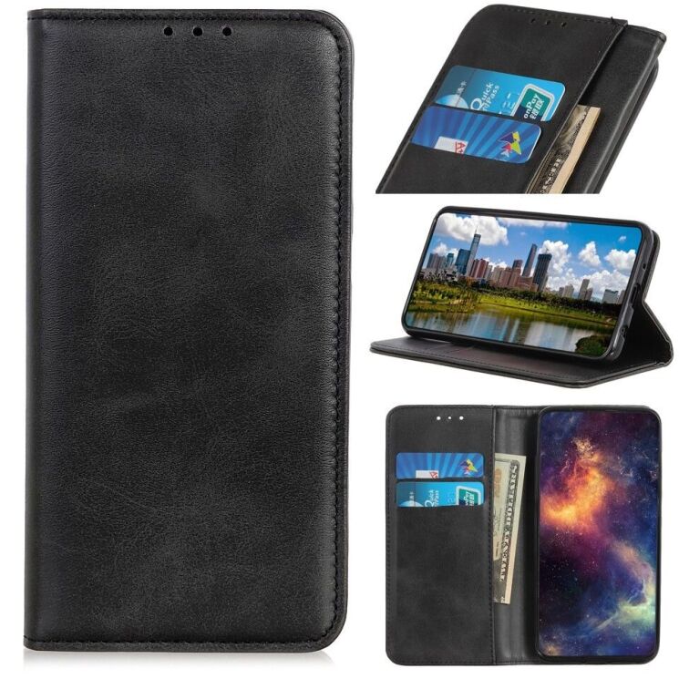 Чехол-книжка Deexe Wallet Case для Motorola Moto G200 - Black: фото 1 из 10