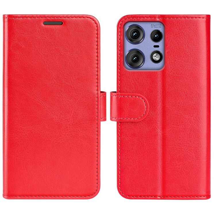 Чехол-книжка Deexe Wallet Style для Motorola Edge 50 Pro - Red: фото 1 из 6