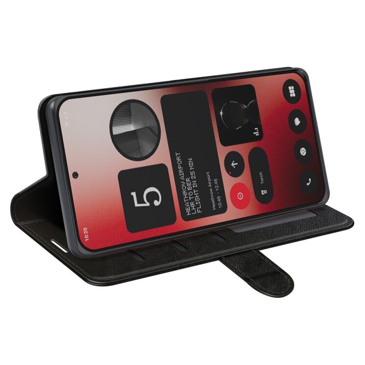 Чехол-книжка Deexe Wallet Style для Nothing Phone (2a) / Phone (2a) Plus - Black: фото 3 из 7