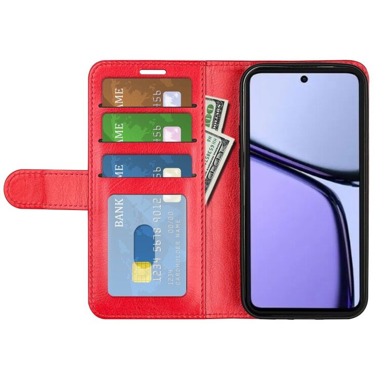 Чохол-книжка Deexe Wallet Style для Realme C65 - Red: фото 2 з 6