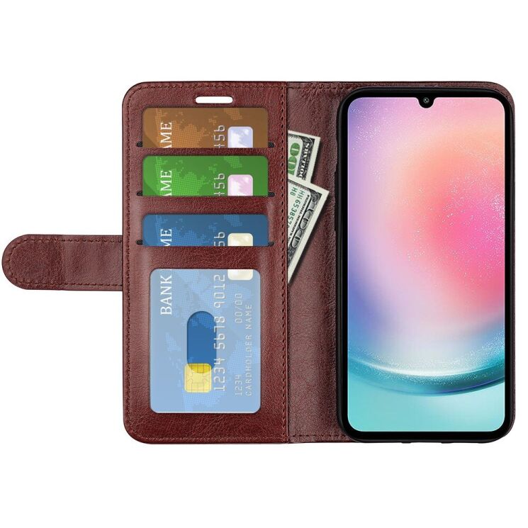 Чехол-книжка Deexe Wallet Style для Samsung Galaxy A25 (A256) - Brown: фото 2 из 6