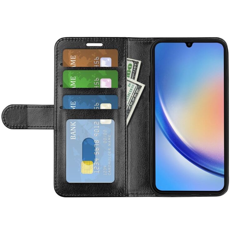 Чехол-книжка Deexe Wallet Style для Samsung Galaxy A35 (A356) - Black: фото 2 из 7