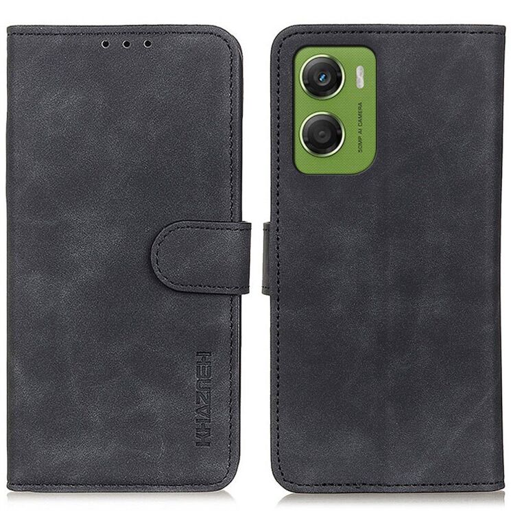 Чохол-книжка KHAZNEH Retro Wallet для Motorola Moto G06 - Black: фото 1 з 8