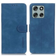 Чехол-книжка KHAZNEH Retro Wallet для Motorola Moto G86 - Blue: фото 1 из 7