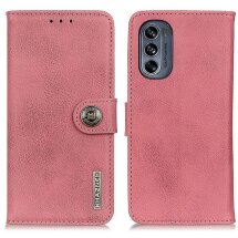 Чехол-книжка KHAZNEH Wallet Cover для Motorola Moto G62 - Pink: фото 1 из 8