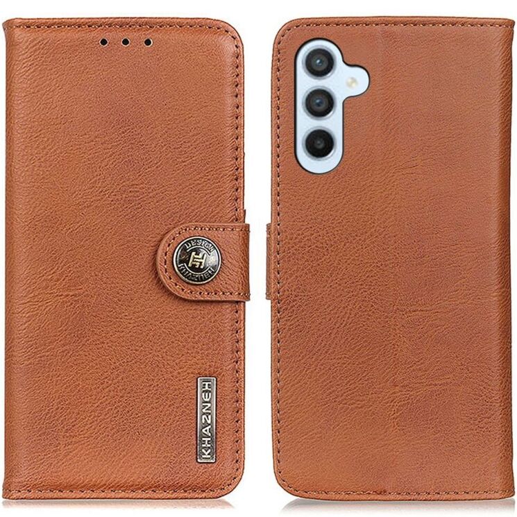 Чехол-книжка KHAZNEH Wallet Cover для Samsung Galaxy S24 FE (S721) - Brown: фото 1 из 9