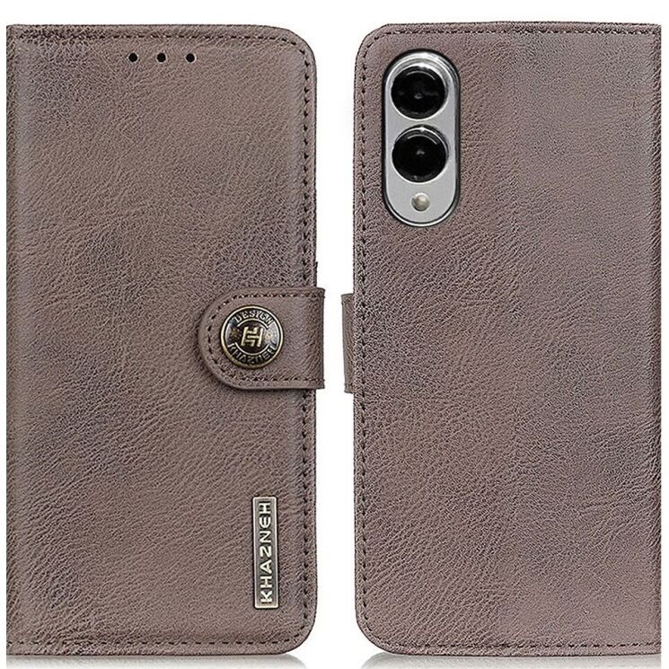 Чехол-книжка с застежкой KHAZNEH Wallet Cover для Samsung Galaxy S25 Edge (S937) - Khaki: фото 1 из 9