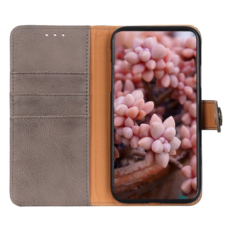 Чехол-книжка с застежкой KHAZNEH Wallet Cover для Samsung Galaxy S25 Edge (S937) - Khaki: фото 2 из 9