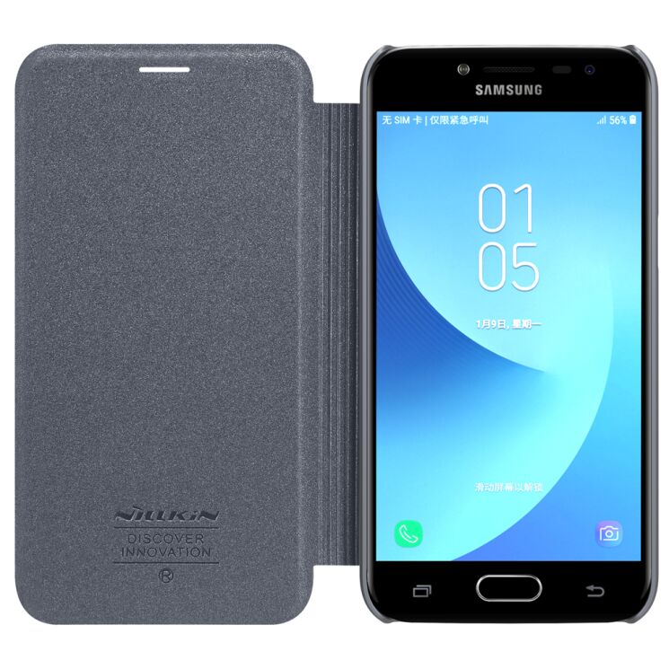 Чехол-книжка NILLKIN Sparkle Series для Samsung Galaxy J2 2018 (J250) - Black: фото 2 из 14