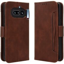 Чохол-книжка з кишеньками Deexe Wallet Stand для Nothing Phone (4a) - Brown: фото 1 з 8