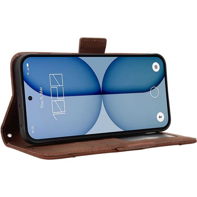Чохол-книжка з кишеньками Deexe Wallet Stand для Nothing Phone (4a) - Brown (411309Z) Чохол-книжка з кишеньками Deexe Wallet Stand для Nothing Phone (4a) - Brown: фото 6 з 8