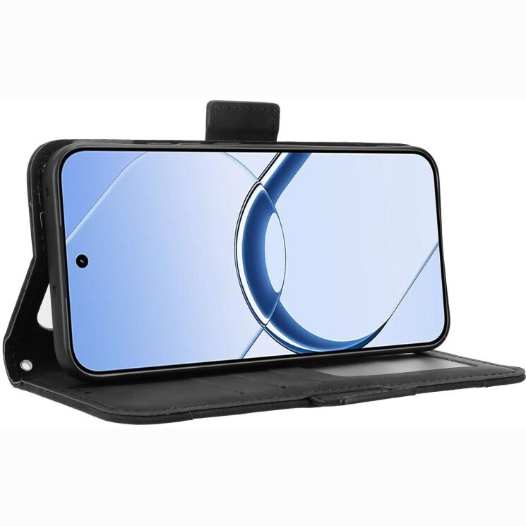 Чохол-книжка з кишеньками Deexe Wallet Stand для Realme 16 - Black: фото 6 з 15