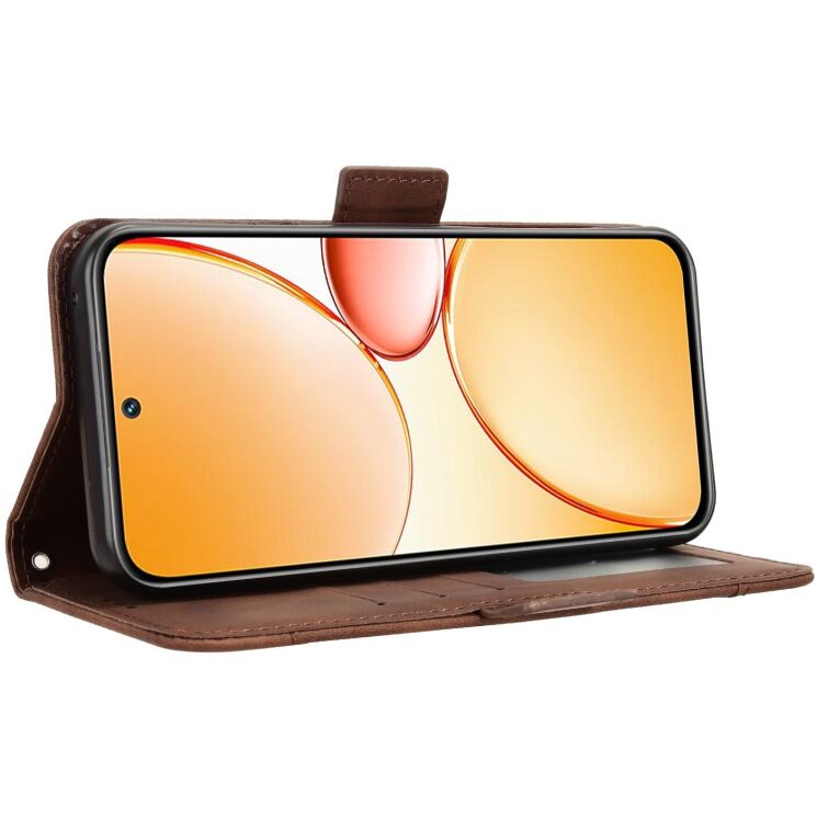 Чехол-книжка с карманами Deexe Wallet Stand для Realme C85 Pro - Brown (403901Z) Чехол-книжка с карманами Deexe Wallet Stand для Realme C85 Pro - Brown: фото 5 из 15