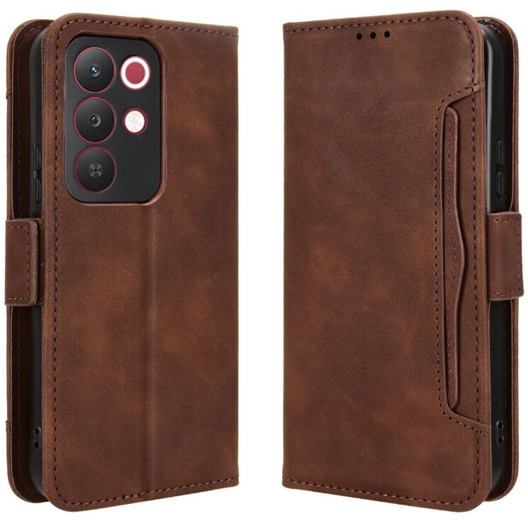 Чехол-книжка с карманами Deexe Wallet Stand для Realme C85 Pro - Brown (403901Z) Чехол-книжка с карманами Deexe Wallet Stand для Realme C85 Pro - Brown: фото 1 из 15