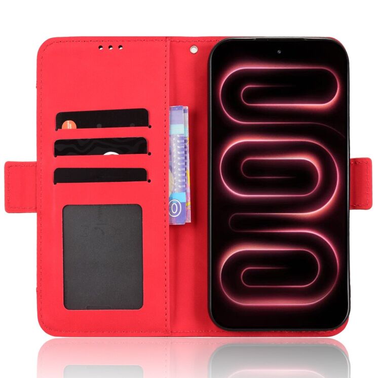 Чехол-книжка с карманами Deexe Wallet Stand для Xiaomi Poco F9 Ultra - Red (430110R) Чехол-книжка с карманами Deexe Wallet Stand для Xiaomi Poco F9 Ultra - Red: фото 5 из 17