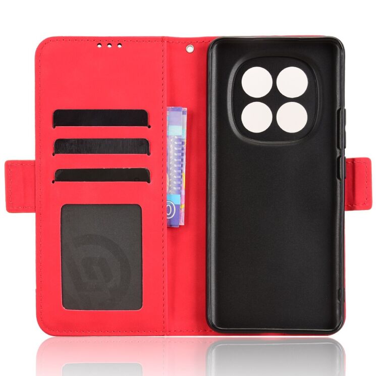 Чохол-книжка з кишеньками Deexe Wallet Stand для Xiaomi Redmi Note 15 (4G/5G) / Poco M8 5G - Red: фото 4 з 17