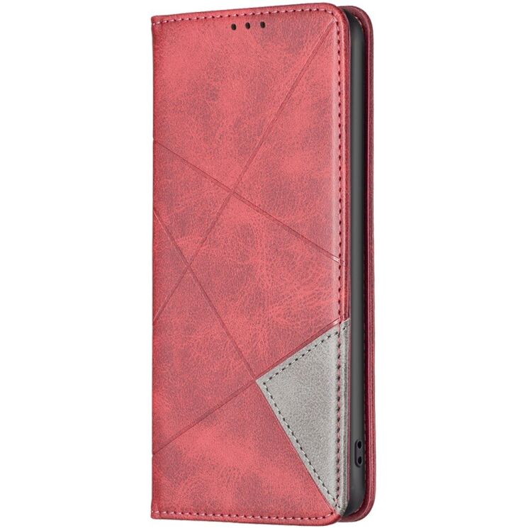 Чехол-книжка с карманами UniCase Geometric Pattern для OPPO Reno 15 F/FS - Red: фото 2 из 10
