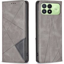 Чехол-книжка с карманами UniCase Geometric Pattern для Xiaomi Poco F8 Pro - Grey: фото 1 из 9