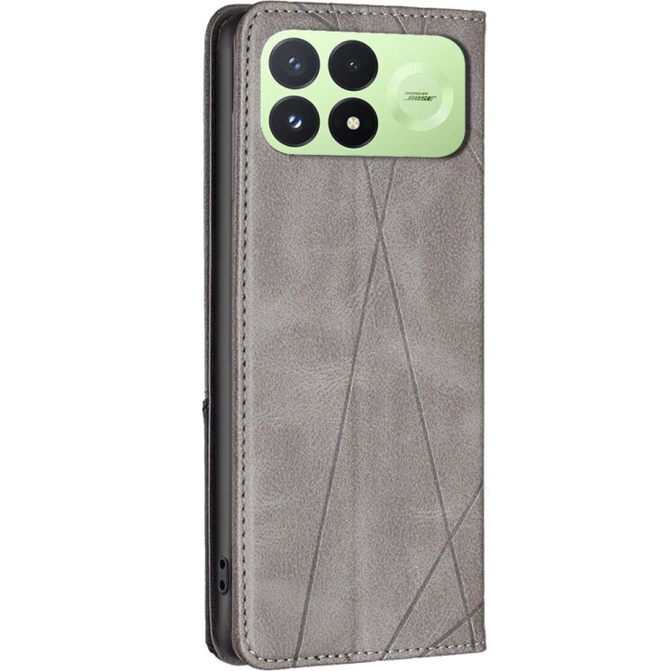 Чехол-книжка с карманами UniCase Geometric Pattern для Xiaomi Poco F8 Pro - Grey: фото 3 из 9