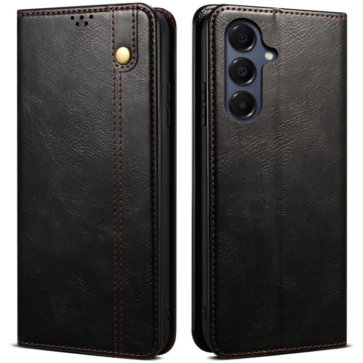 Чехол-книжка с карманами UniCase Leather Wallet для Samsung Galaxy A57 (A576) - Black: фото 1 из 8