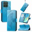 Чехол-книжка с рисунком UniCase Butterfly Pattern для Motorola Edge 70 Fusion - Blue (409536L)