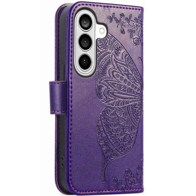 Чехол-книжка с рисунком UniCase Butterfly Pattern для Samsung Galaxy A37 (A376) - Dark Purple: фото 7 из 10