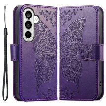 Чехол-книжка с рисунком UniCase Butterfly Pattern для Samsung Galaxy A37 (A376) - Dark Purple: фото 1 из 10