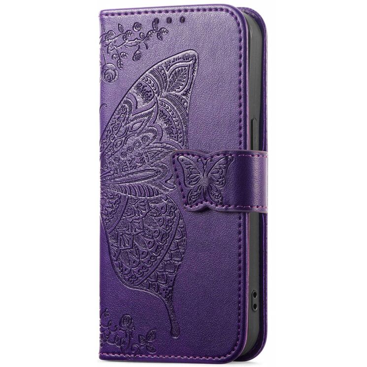 Чехол-книжка с рисунком UniCase Butterfly Pattern для Samsung Galaxy A37 (A376) - Dark Purple: фото 6 из 10