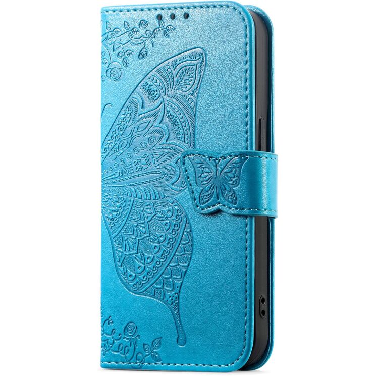 Чехол-книжка с рисунком UniCase Butterfly Pattern для Xiaomi Poco X8 Pro Max - Blue: фото 5 из 10