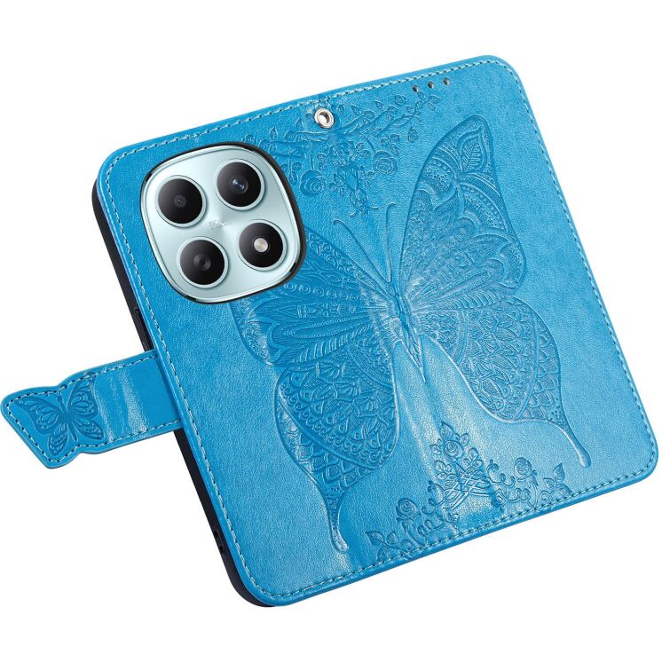 Чехол-книжка с рисунком UniCase Butterfly Pattern для Xiaomi Redmi Note 15 (4G/5G) / Poco M8 5G - Blue: фото 4 из 8