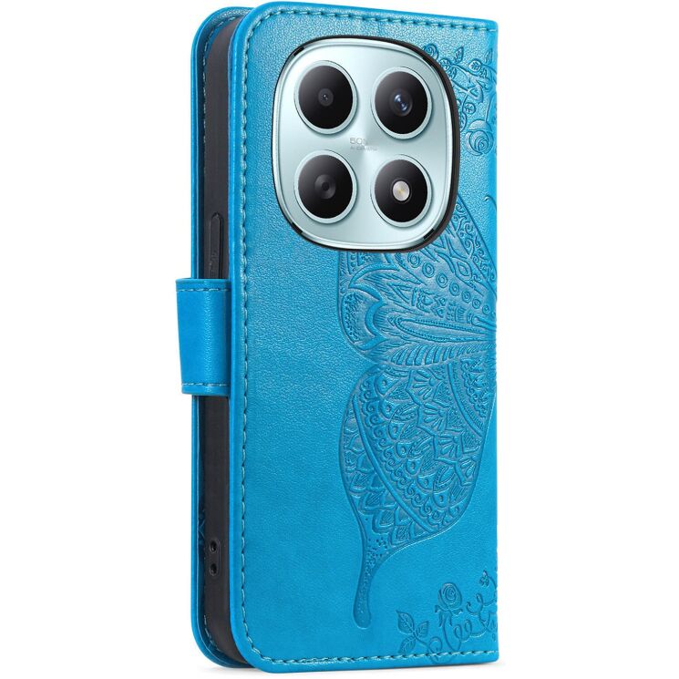 Чехол-книжка с рисунком UniCase Butterfly Pattern для Xiaomi Redmi Note 15 (4G/5G) / Poco M8 5G - Blue: фото 6 из 8