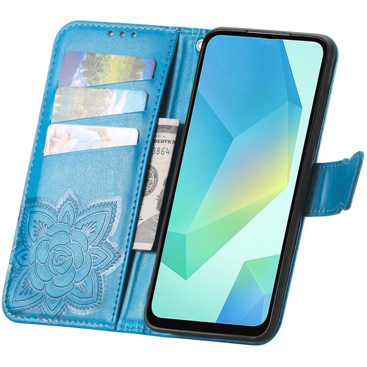 Чехол-книжка с рисунком UniCase Butterfly Pattern для Xiaomi Redmi Note 15 (4G/5G) / Poco M8 5G - Blue: фото 2 из 8