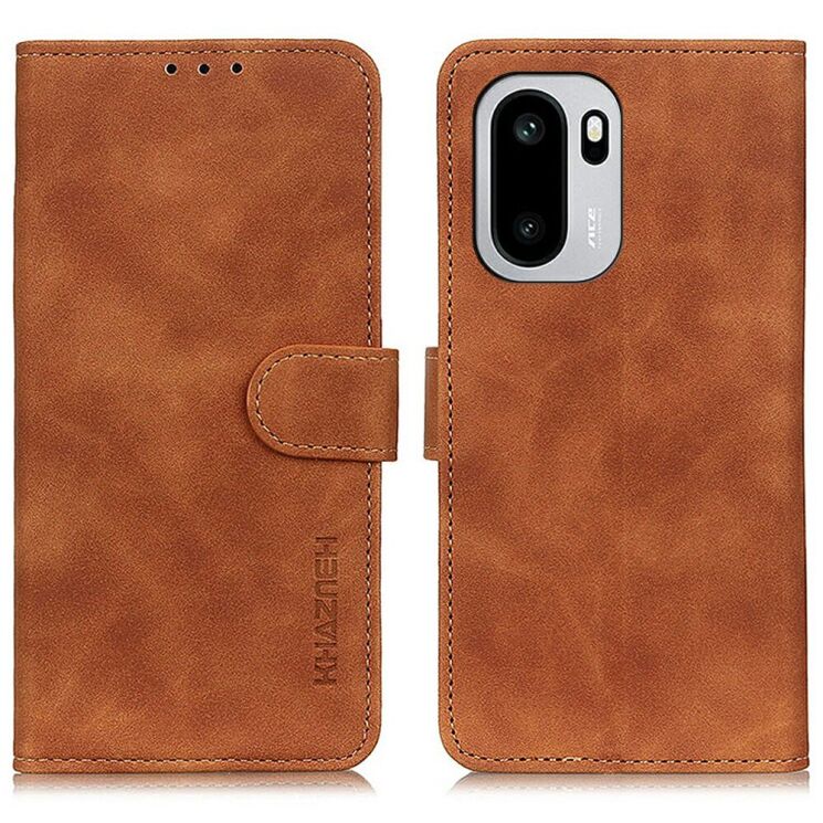 Чехол-книжка с застежкой KHAZNEH Retro Wallet для OnePlus 15R / Ace 6 / Ace 6T - Brown: фото 1 из 6