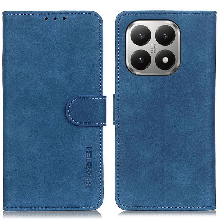 Чехол-книжка с застежкой KHAZNEH Retro Wallet для Xiaomi 17T Pro - Blue: фото 1 из 10