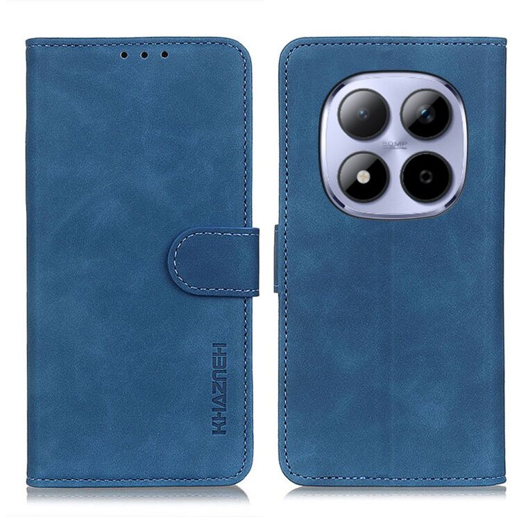 Чохол-книжка з застібкою KHAZNEH Retro Wallet для Xiaomi Redmi Note 15 Pro 5G - Blue: фото 1 з 8