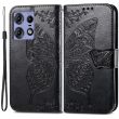 Чехол-книжка UniCase Butterfly Pattern для Motorola Edge 50 Pro - Black (353640B)