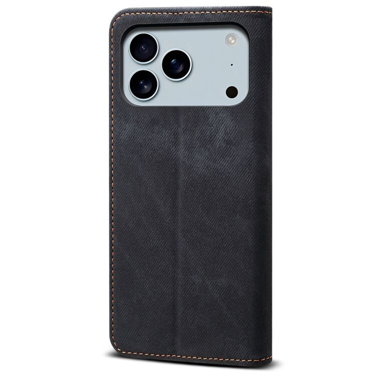 Чехол-книжка UniCase Jeans Wallet для Apple iPhone 17 Pro Max - Black: фото 6 из 6
