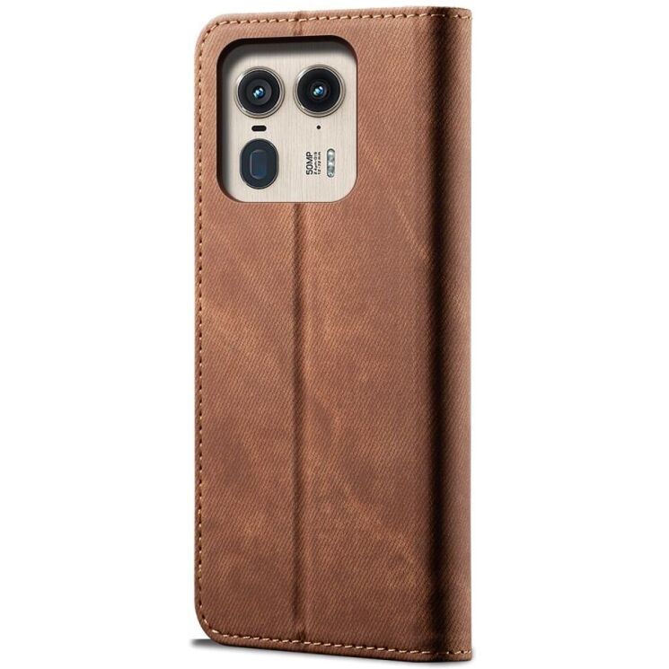 Чохол-книжка UniCase Jeans Wallet для Motorola Edge 50 Ultra - Coffee: фото 6 з 6