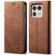Чохол-книжка UniCase Jeans Wallet для Motorola Edge 50 Ultra - Coffee (354021C). Фото 1 з 6