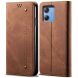 Чохол-книжка UniCase Jeans Wallet для Motorola G55 - Coffee (366101C). Фото 1 з 6