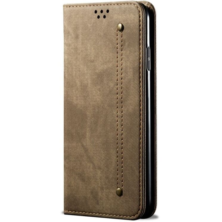 Чехол-книжка UniCase Jeans Wallet для Motorola Moto G75 - Khaki: фото 4 из 6