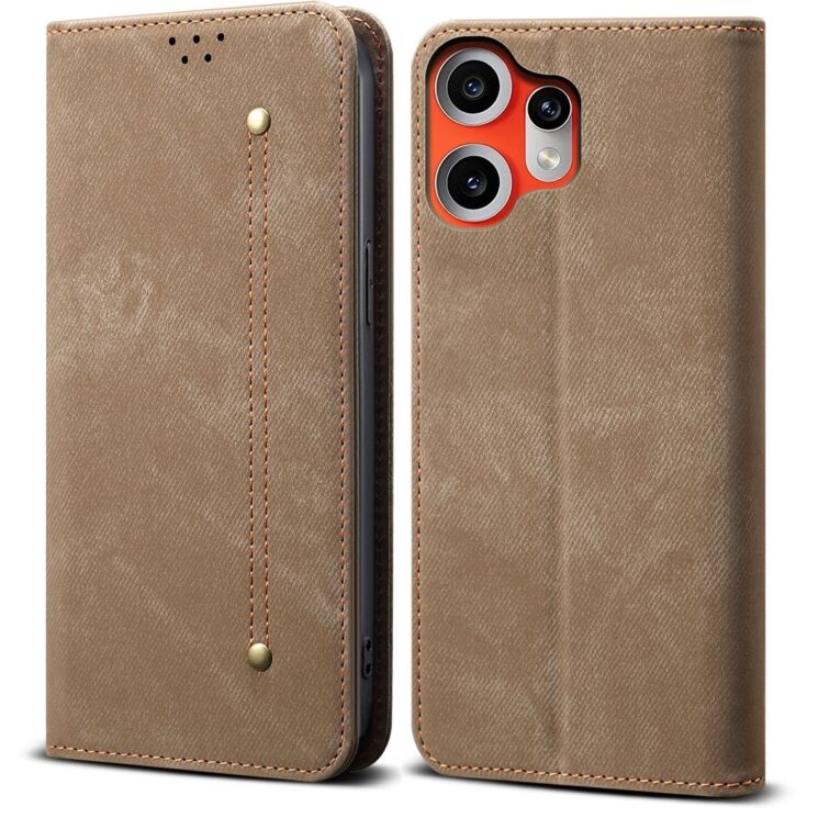Чехол-книжка UniCase Jeans Wallet для Nothing CMF Phone 2 Pro - Khaki: фото 1 из 7