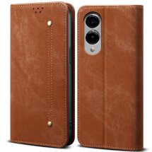Чехол-книжка UniCase Jeans Wallet для Samsung Galaxy S25 Edge (S937) - Coffee: фото 1 из 7
