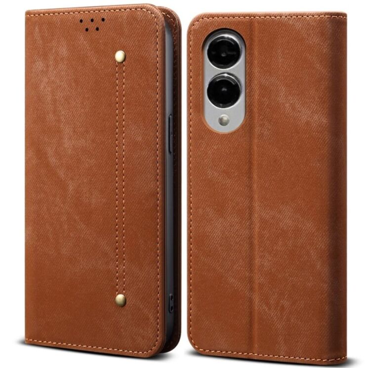Чохол-книжка UniCase Jeans Wallet для Samsung Galaxy S25 Edge (S937) - Coffee: фото 1 з 7
