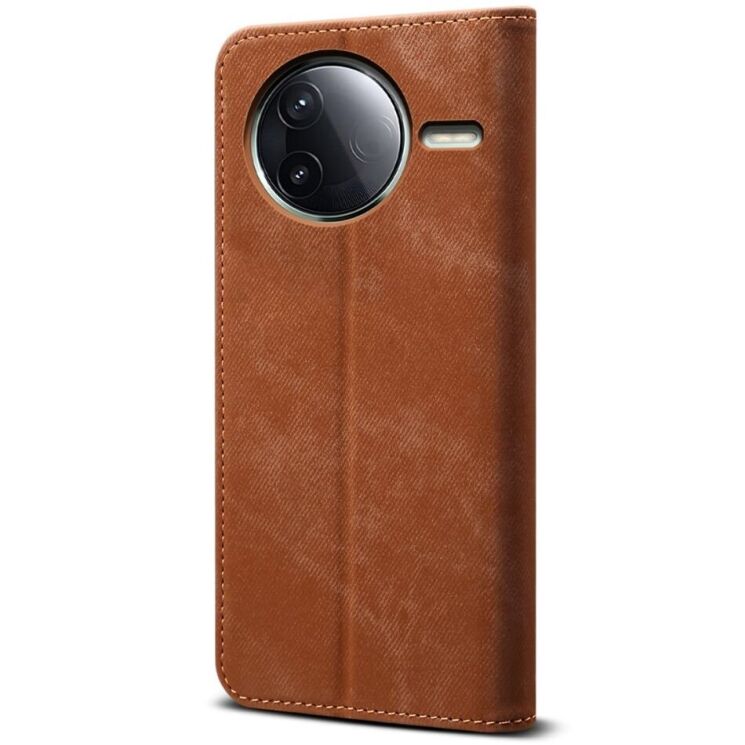 Чохол-книжка UniCase Jeans Wallet для Xiaomi Poco F7 Pro - Coffee: фото 6 з 7