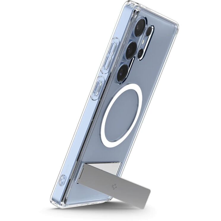 Чохол з підставкою Spigen Ultra Hybrid S (MagFit) для Samsung Galaxy S25 Ultra (S938) ACS08963 - Clear White: фото 3 з 17