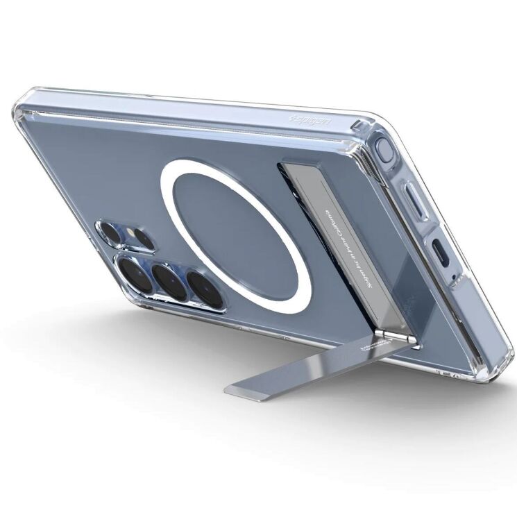 Чохол з підставкою Spigen Ultra Hybrid S (MagFit) для Samsung Galaxy S25 Ultra (S938) ACS08963 - Clear White: фото 5 з 17
