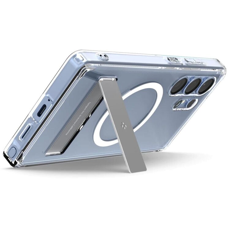 Чохол з підставкою Spigen Ultra Hybrid S (MagFit) для Samsung Galaxy S25 Ultra (S938) ACS08963 - Clear White: фото 4 з 17