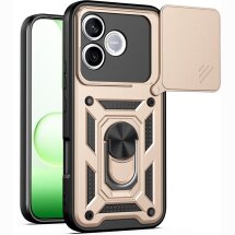 Чехол с защитой камеры Deexe Armor Shield для Honor 600 Lite - Gold: фото 1 из 9